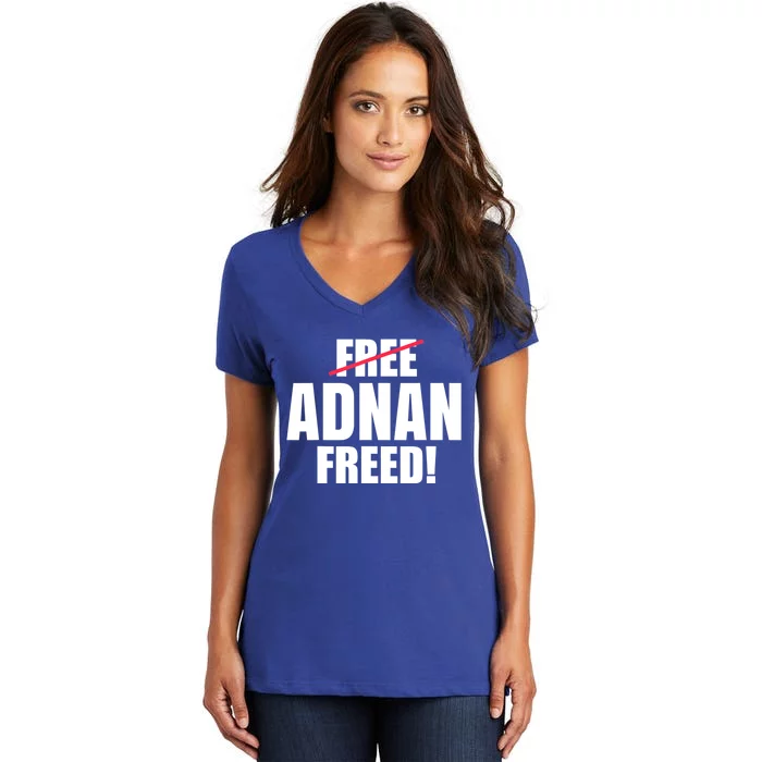 Adnan Freed Free Adnan Women's V-Neck T-Shirt