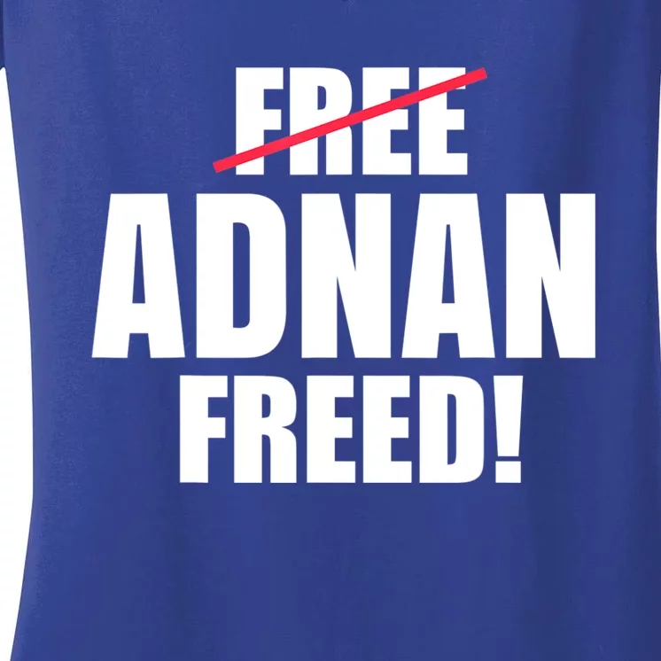 Adnan Freed Free Adnan Women's V-Neck T-Shirt