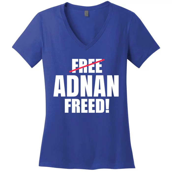 Adnan Freed Free Adnan Women's V-Neck T-Shirt