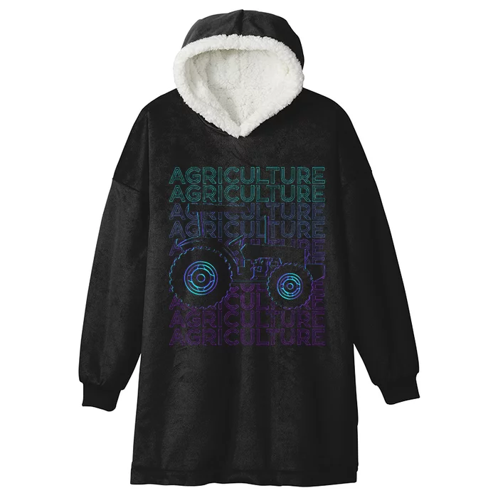 Agriculture Farming Farmer Hooded Wearable Blanket