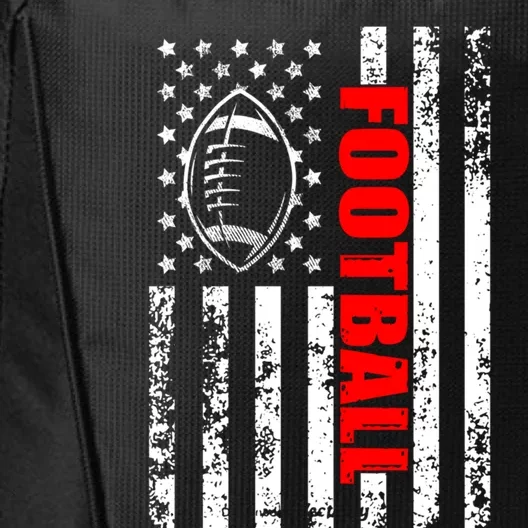 American Flag Football Patriotic Football Gift City Backpack