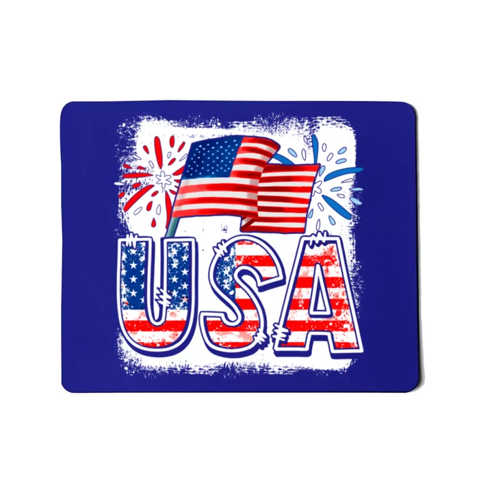 American Flag Funny Usa 4th Of July Funny Mom Mama Funny Gift Mousepad