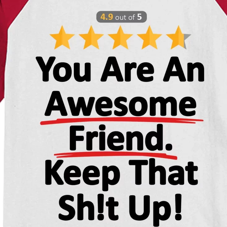 Awesome Friend Funny Gift Idea For BFF Kids Colorblock Raglan Jersey