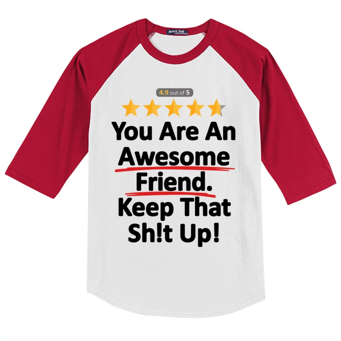 Awesome Friend Funny Gift Idea For BFF Kids Colorblock Raglan Jersey