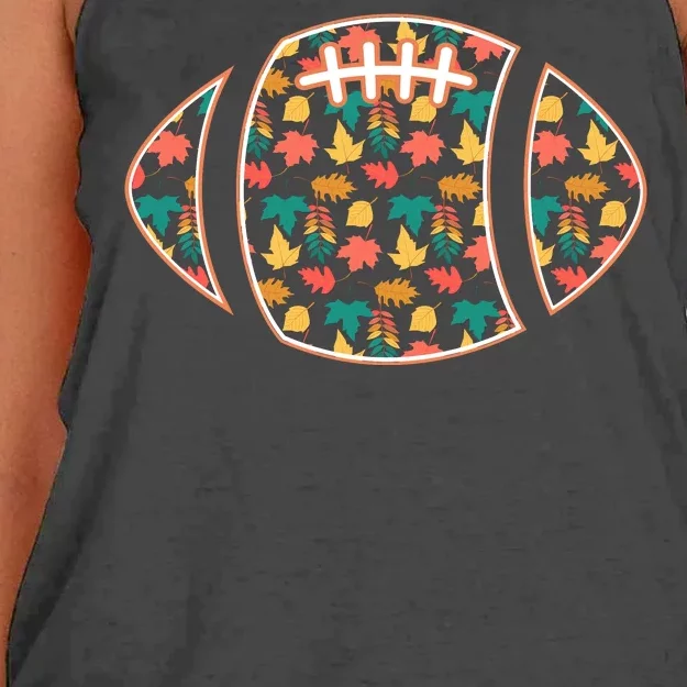 American Football Fall For Family Women's Knotted Racerback Tank