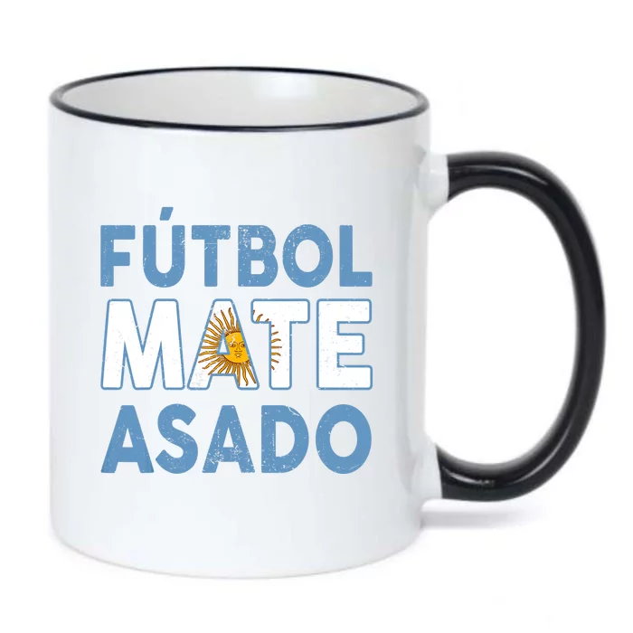 Argentina Flag Futbol Mate Asado Argentinian Pride Black Color Changing Mug