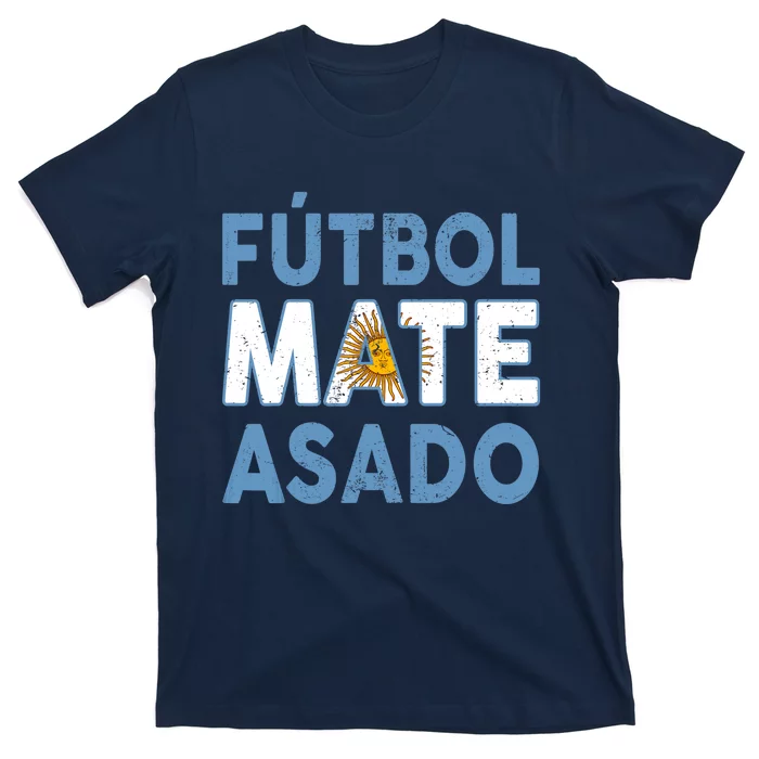 Argentina Flag Futbol Mate Asado Argentinian Pride T-Shirt