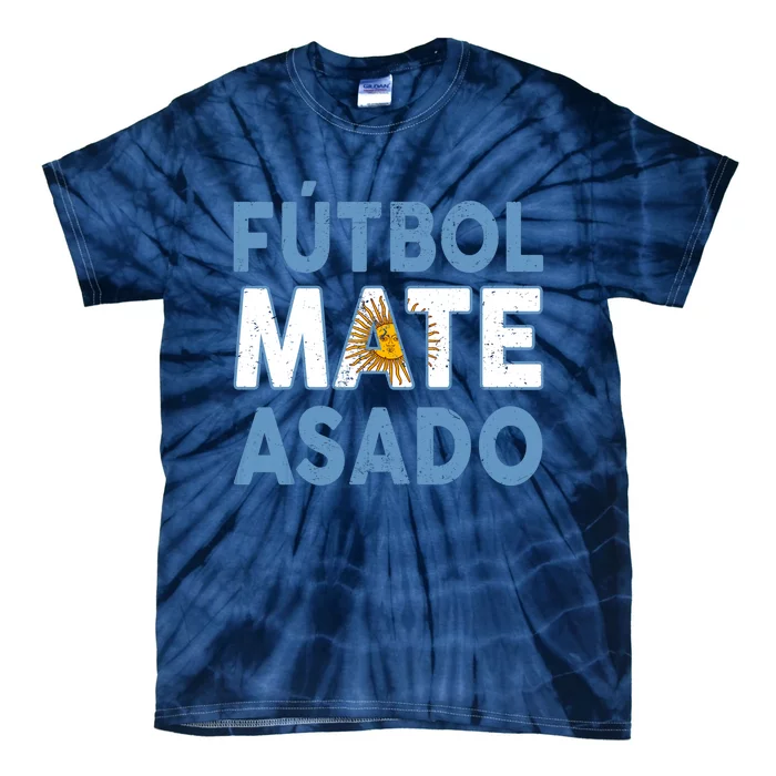 Argentina Flag Futbol Mate Asado Argentinian Pride Tie-Dye T-Shirt