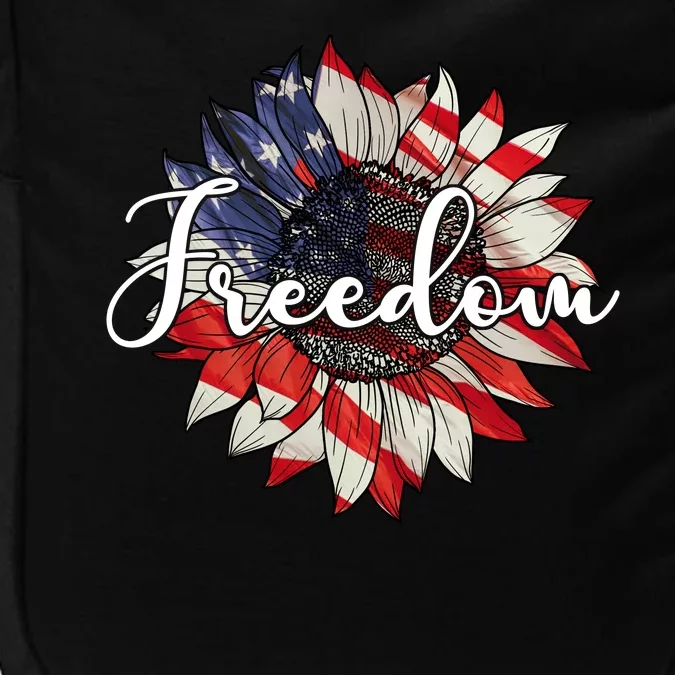 American Flag Freedom Sunflower Independence Day Impact Tech Backpack