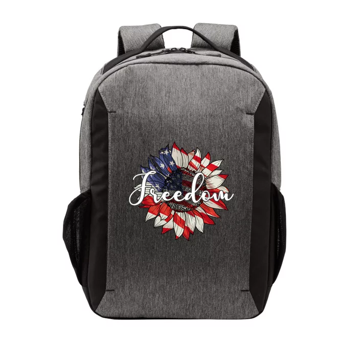 American Flag Freedom Sunflower Independence Day Vector Backpack