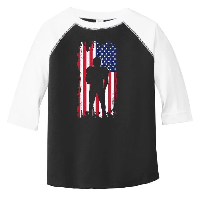 America Football Flag Toddler Fine Jersey T-Shirt