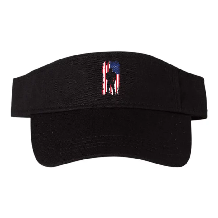 America Football Flag Valucap Bio-Washed Visor