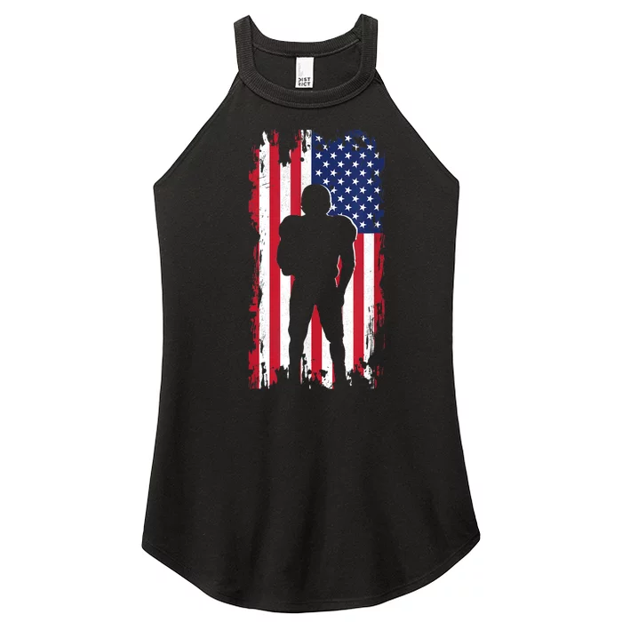 America Football Flag Women’s Perfect Tri Rocker Tank