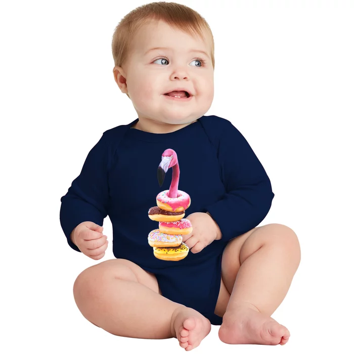 A Famished Flamingo Baby Long Sleeve Bodysuit