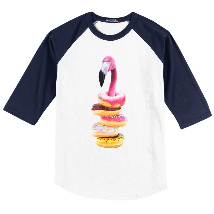 A Famished Flamingo Baseball Sleeve Shirt