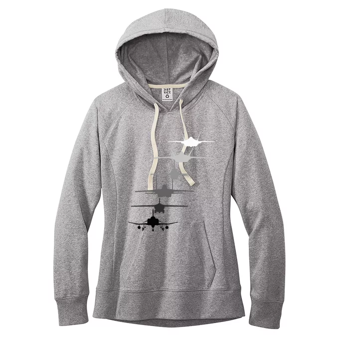 Air Force Fighter Jets F4 F111 F15 F16 F22 F35 Women's Fleece Hoodie