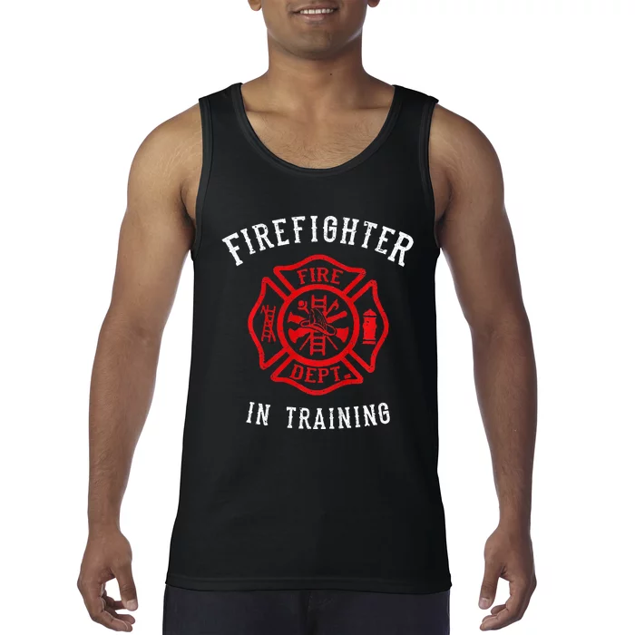 Adorable Firefighter for Little Heroes Tank Top