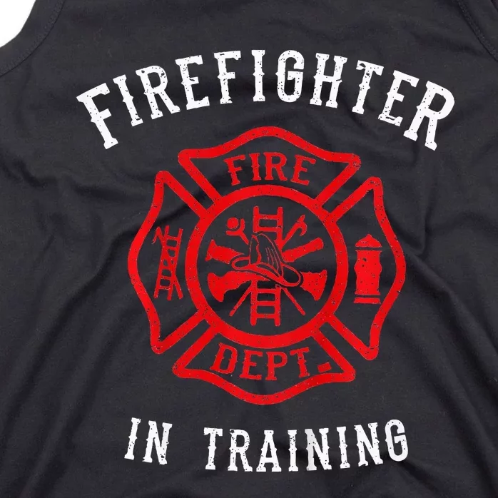 Adorable Firefighter for Little Heroes Tank Top