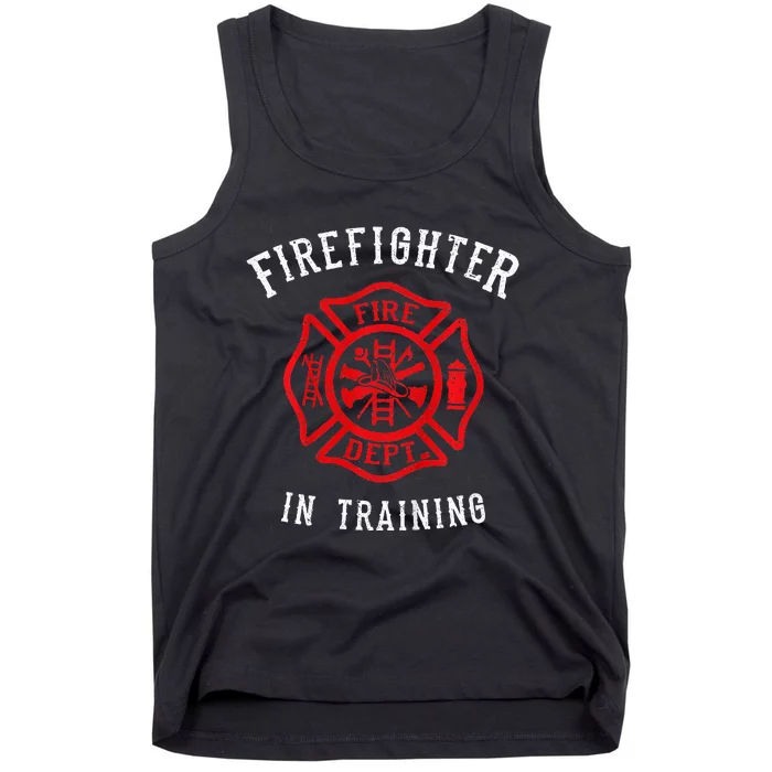 Adorable Firefighter for Little Heroes Tank Top