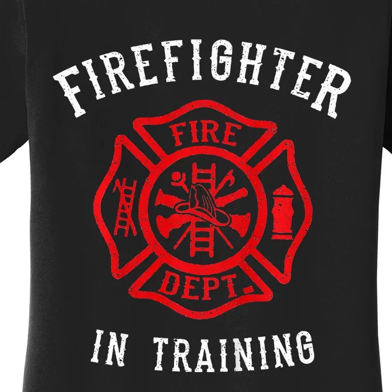 Adorable Firefighter for Little Heroes Women's T-Shirt