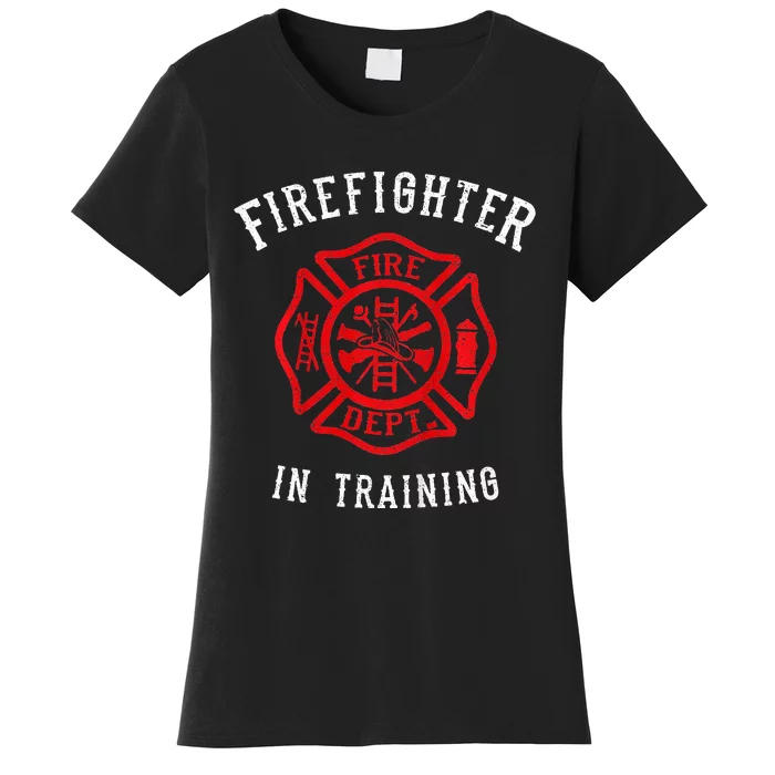 Adorable Firefighter for Little Heroes Women's T-Shirt