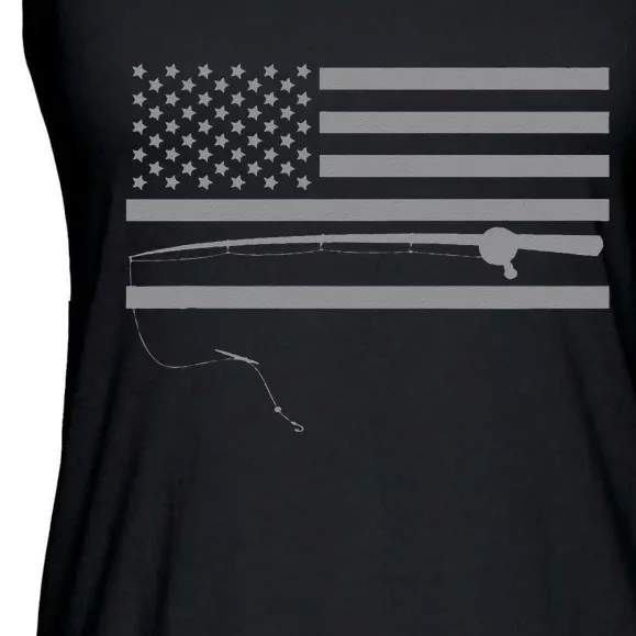 American Flag Fishing Apparel Fishing Ladies Essential Flowy Tank