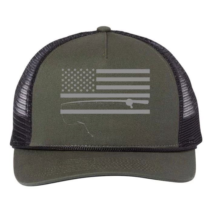 American Flag Fishing Apparel Fishing Retro Rope Trucker Hat Cap