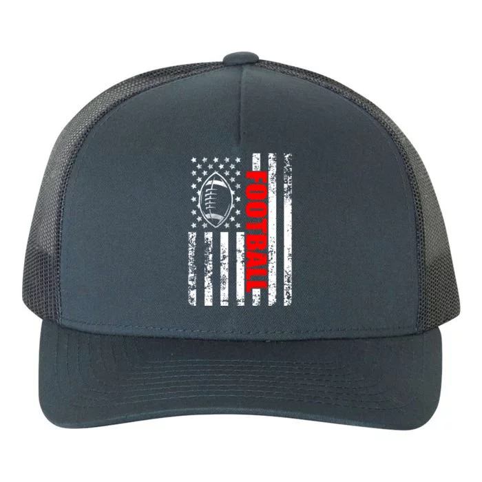 American Flag Football Patriotic Football Cool Gift Yupoong Adult 5-Panel Trucker Hat