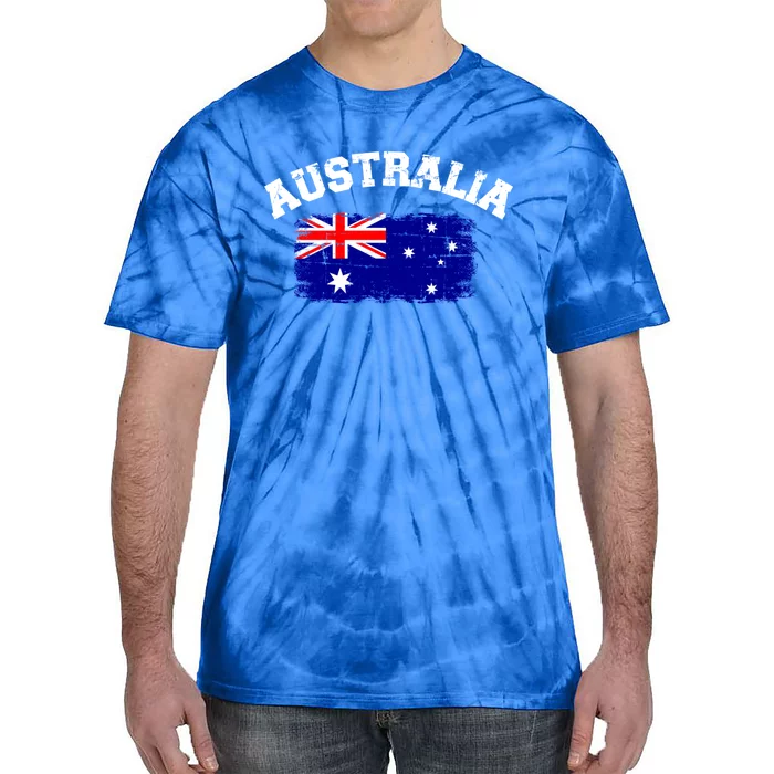 Australia Flag Funny Gift Tie-Dye T-Shirt