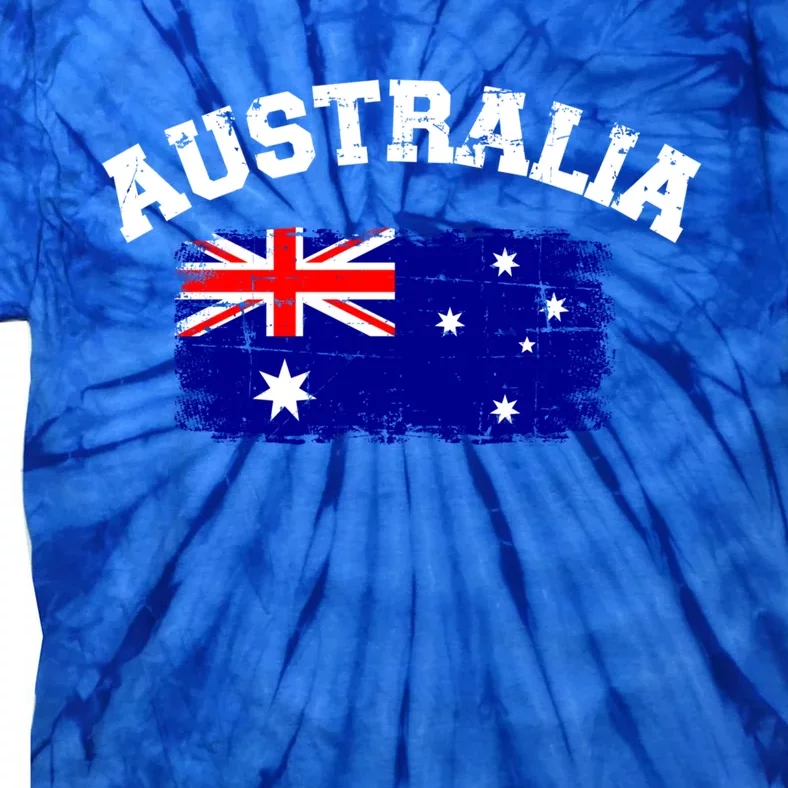 Australia Flag Funny Gift Tie-Dye T-Shirt