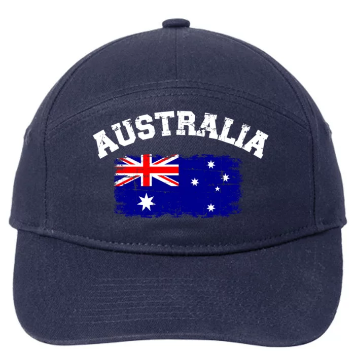 Australia Flag Funny Gift 7-Panel Snapback Hat