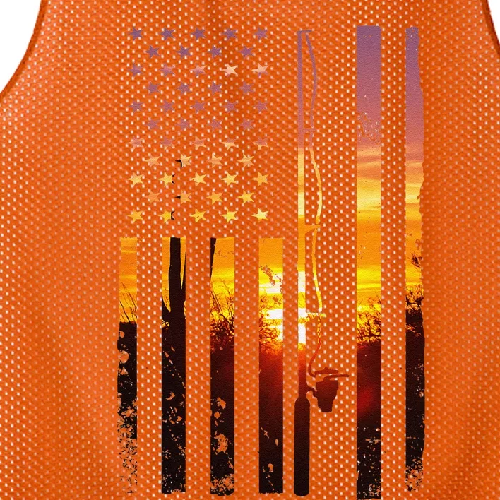 American Flag Fish Fisher Fisherman Funny Bass Fishing Usa Mesh Reversible Basketball Jersey Tank