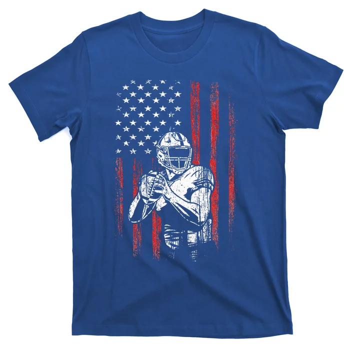 American Flag Football Team Gift T-Shirt