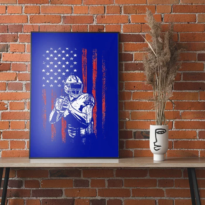 American Flag Football Team Gift Poster