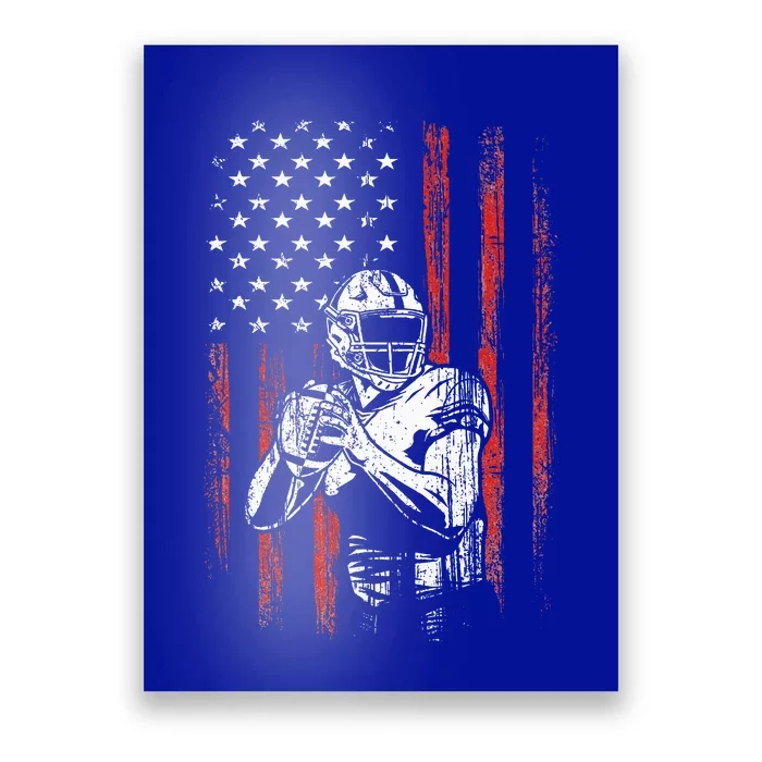 American Flag Football Team Gift Poster