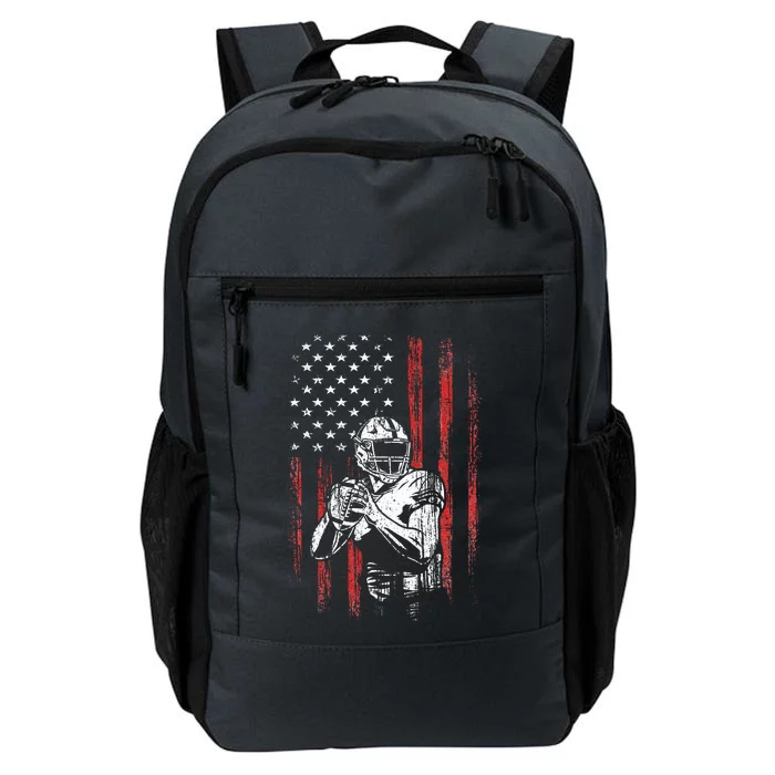 American Flag Football Team Gift Daily Commute Backpack