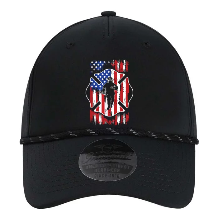 American Flag Firefighter USA United States Badge Performance The Dyno Cap