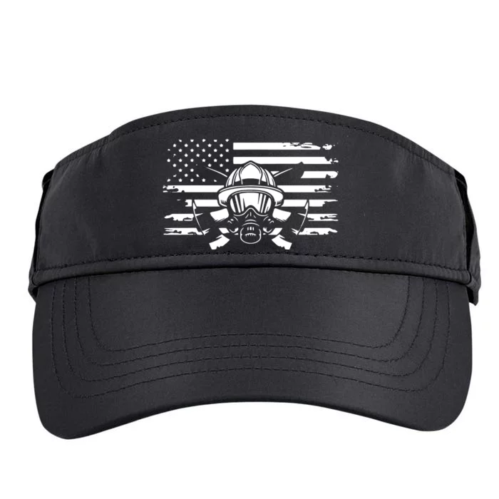 American Flag Fireman Firefighter Apparel Fireman Adult Drive Performance Visor