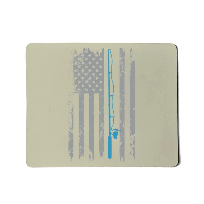 American Flag Fishing Vintage Fisherman Mousepad