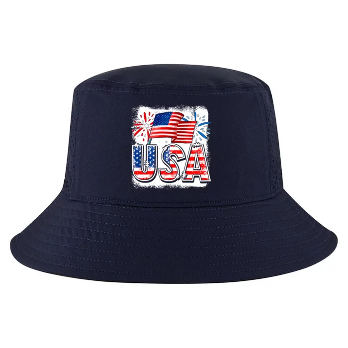 American Flag Funny Usa 4th Of July Funny Mom Mama Gift Cool Comfort Performance Bucket Hat