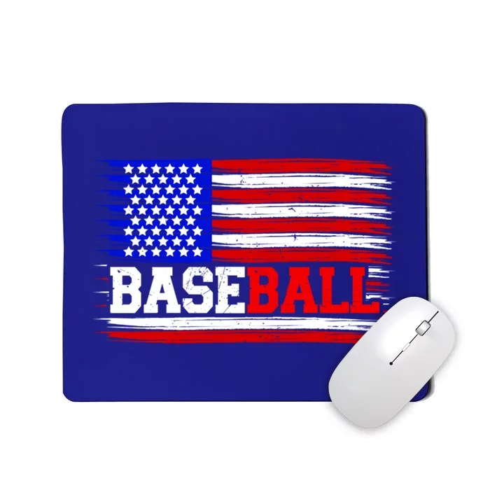 American Flag Funny Baseball Softball Mama Papa Cute Gift Mousepad