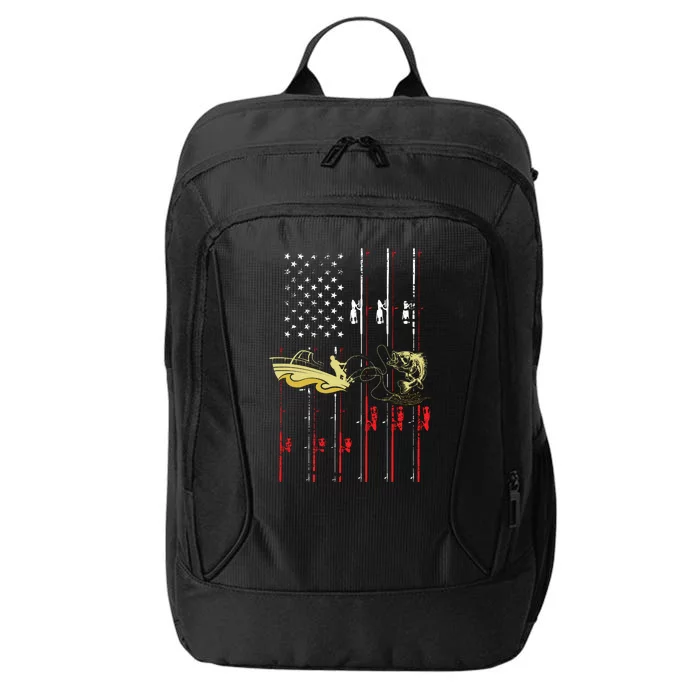 American Fishing Flag City Backpack