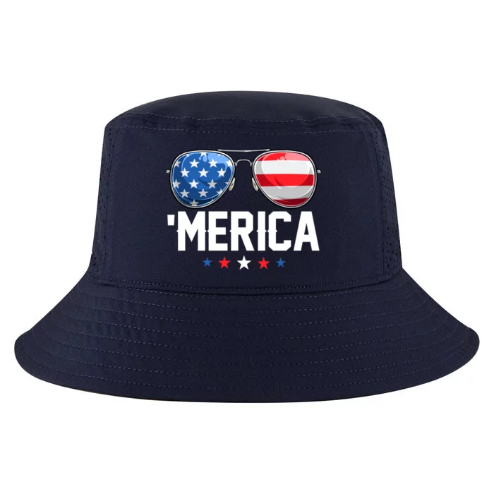 American Flag Funny Patriotic Fourth Of July Gift Cool Comfort Performance Bucket Hat