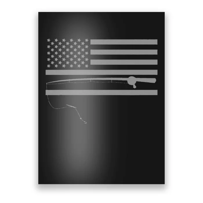 American Flag Fishing Apparel Fishing Poster