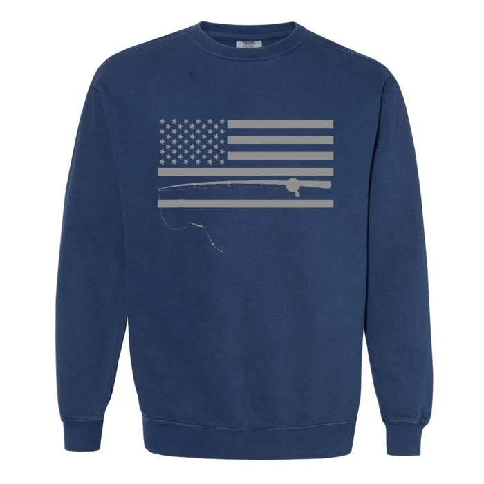 American Flag Fishing Apparel Fishing Garment-Dyed Sweatshirt