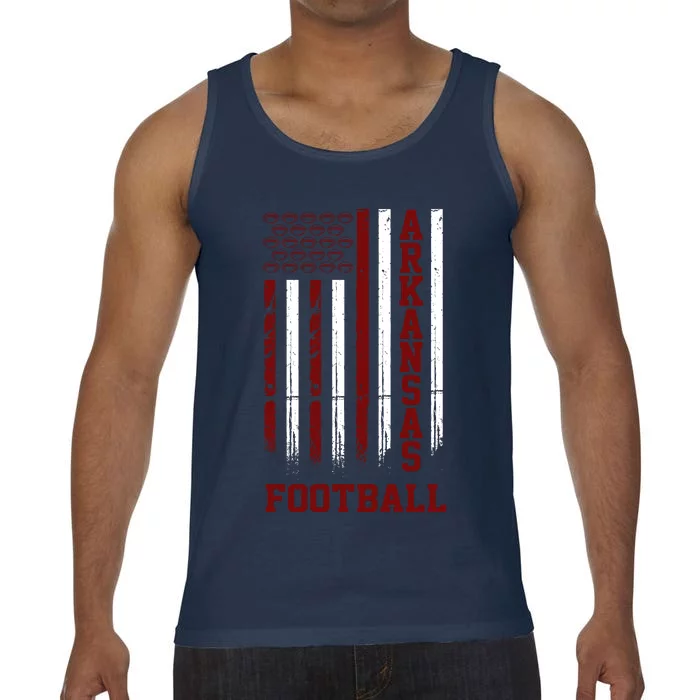 Arkansas Football Fan American Flag Comfort Colors® Tank Top