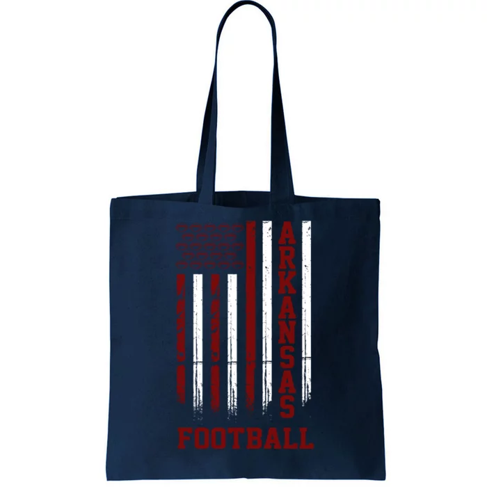 Arkansas Football Fan American Flag Tote Bag