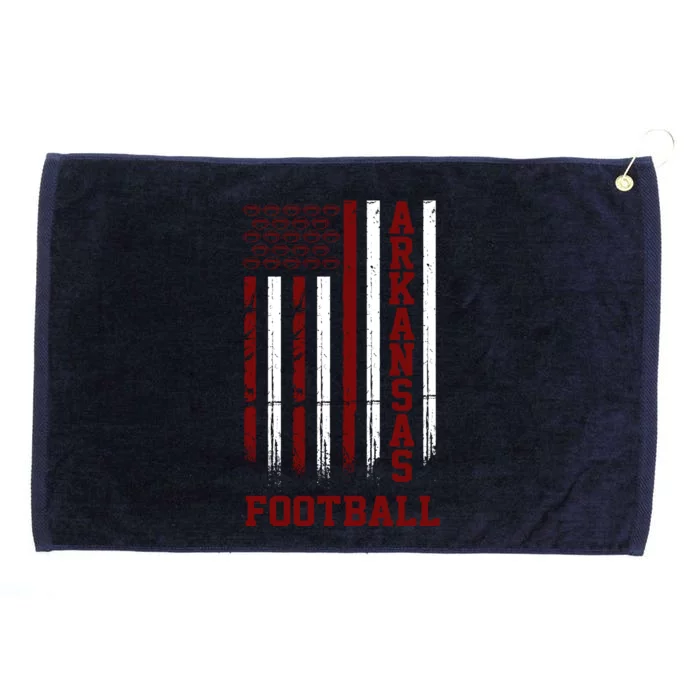 Arkansas Football Fan American Flag Grommeted Golf Towel