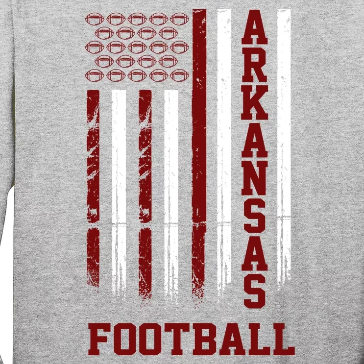 Arkansas Football Fan American Flag Long Sleeve Shirt