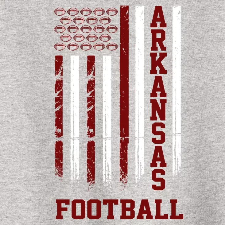 Arkansas Football Fan American Flag Toddler T-Shirt